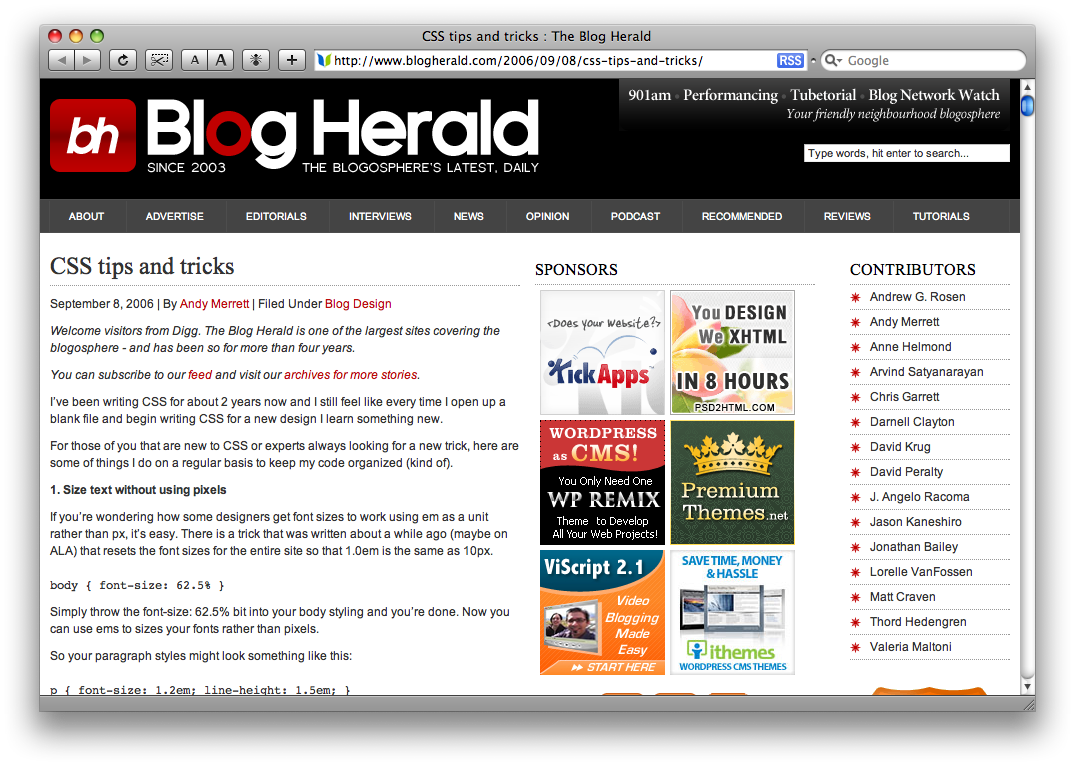 BlogHerald CSS Tips & Tricks BlogHerald CSS Tips & Tricks